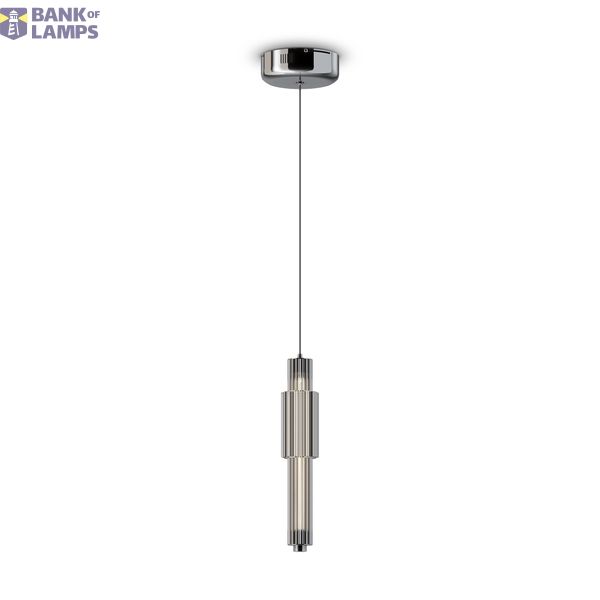 Modern Verticale Pendant lamp Chrome image 1