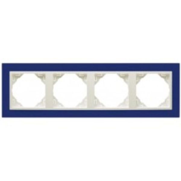 FOUR-GANG FRAME BLUE/ICE image 1