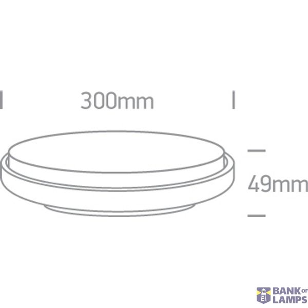 WHITE PLAFO 30W WW IP54 230V image 2