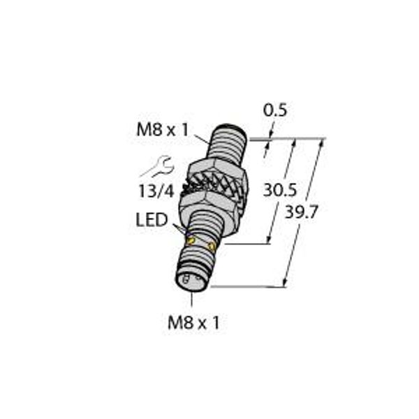 Inductive Sensor With Increased Switching Distance   BI2-M08-VN6X-V1141 image 1