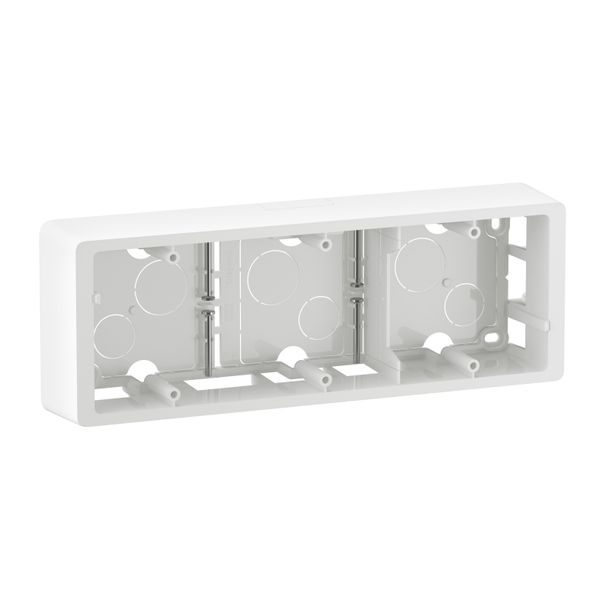 SURFACE MOUNTING BOX 3 GANG WHITE image 1
