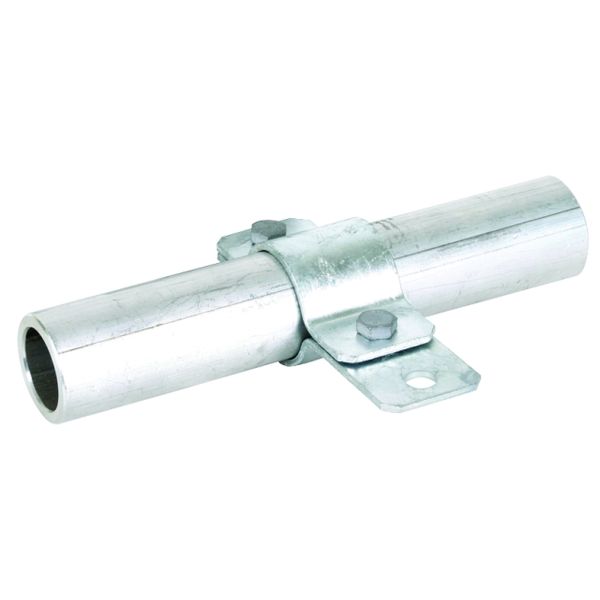 Earthing pipe clamp D 54.5mm St/tZn with hole D 11mm image 1