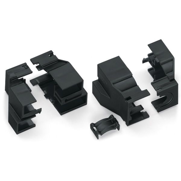 Strain relief housing 7-pole with locking clip black image 2