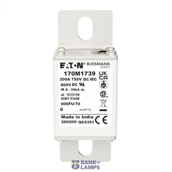 High speed square body fuse, 125 A, AC 690 V, compact size 1, 45 x 59  image 2