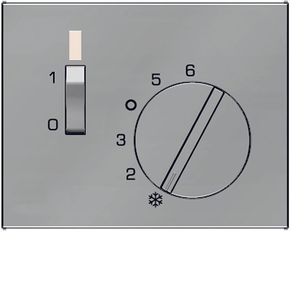 Ctr. pl. w. set. knob, rocker a. lens f. therm., K5, stainl. steel mat image 1