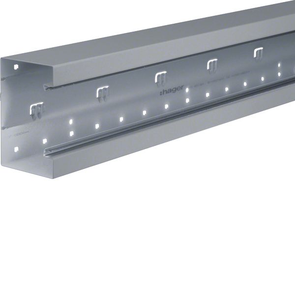 Wall trunking base front mounted BRS 85x130mm lid 80mm of sheet steel image 1