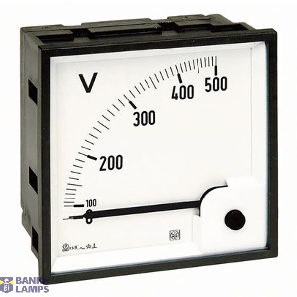 RQ48E - Voltmeter AC (thermal-magnetic) - Dimension: 48x48mm - Connection: direct - Voltage: 500V - Scale: 0÷Un image 1