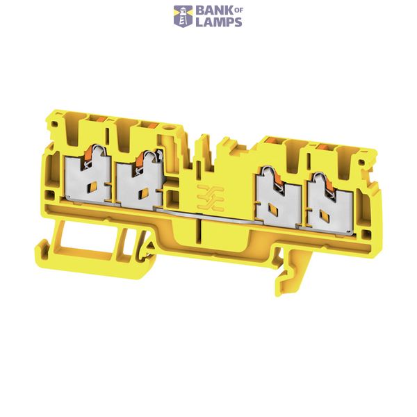 Feed-through terminal block, SNAP IN, yellow, 2.5 mm², 24 A, 800 V, Nu image 1