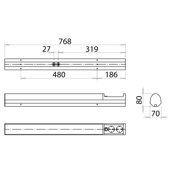 Work point luminaire AL13218LED/DW LED 9W/8DW DSO image 2