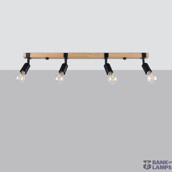 CEILING LAMP ZUCA 4 BLACK E27 4X15W IP20 image 2