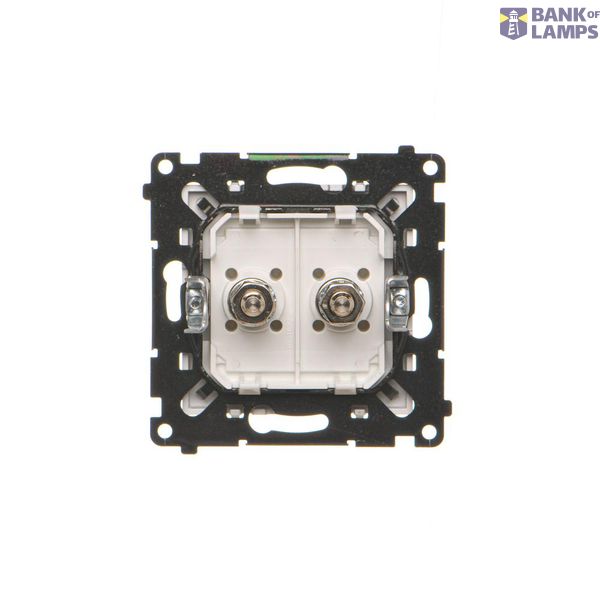 IP44 socket outlet with Schuko earthing, shutters and frame seal - transparent flap, beige, 16A image 1