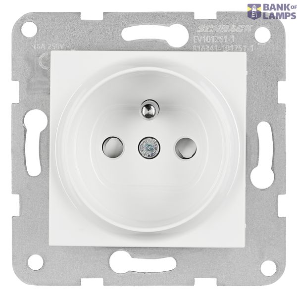Plug socket, safety shutter, spring clamps, 1 pc. image 1