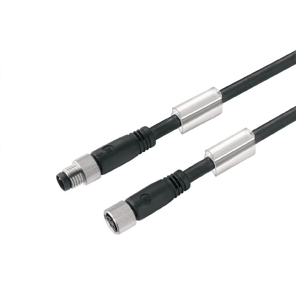 Sensor/actuator line, Connecting line, M8 / M8, Number of poles : 3, 1 m, pin, straight - socket, straight, Shielded: No, LED: No, Sheath material: PUR, Halogen: No image 2