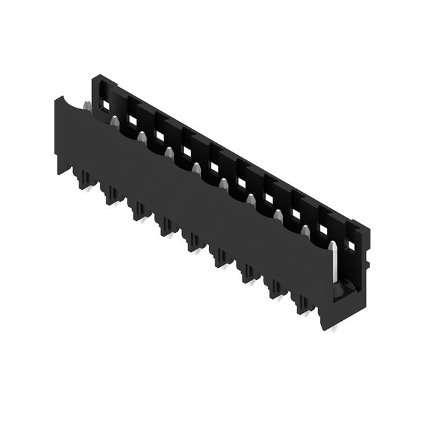 PCB plug-in connector, male header, open side, THT/THR solder connection, 5.00 mm, Number of poles: 10, 180°, Solder pin length (l): 3.2 mm, tinned, black, Box image 4
