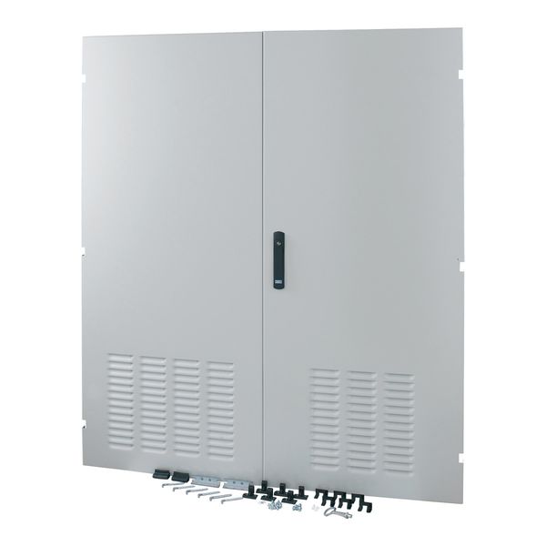 XLSD3D1610 Section door, ventilated IP31, two wings, HxW = 1600 x 1000mm, grey image 3