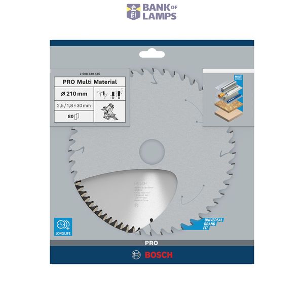 Multi Material circular saw blade 210 x 30 x 2,5 mm; 80 image 2