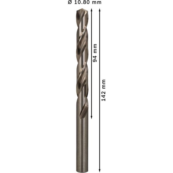 Metal drill bits HSS-G, DIN 338 10,8 x 94 x 142 mm 5 pcs. image 1