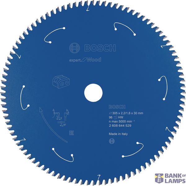 Expert for Wood Circular Saw Blade for Cordless Saws 305x2.2/1.6x30 T96 image 1
