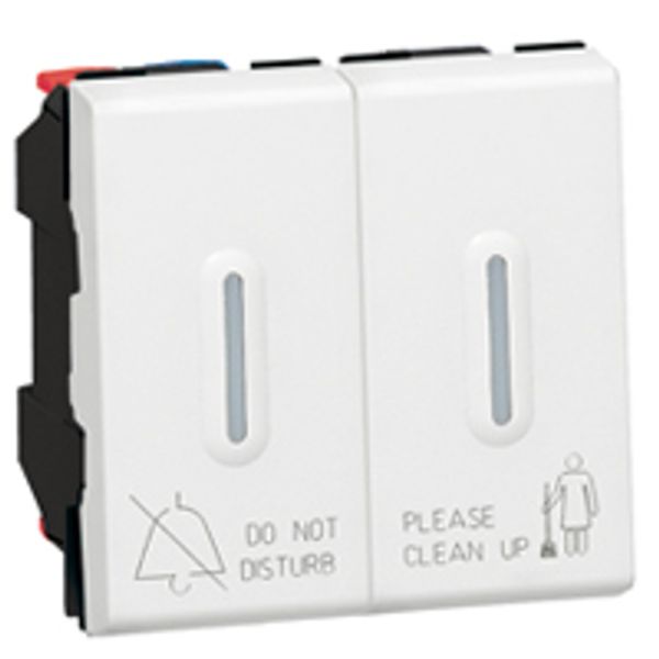Push-button Mosaic for hotel - for selecting room status - 2 modules - white image 1
