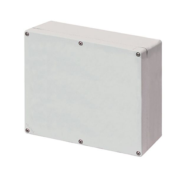 Aluminium push-button enclosure M4 230x205x100, undrilled, with cable entry image 1