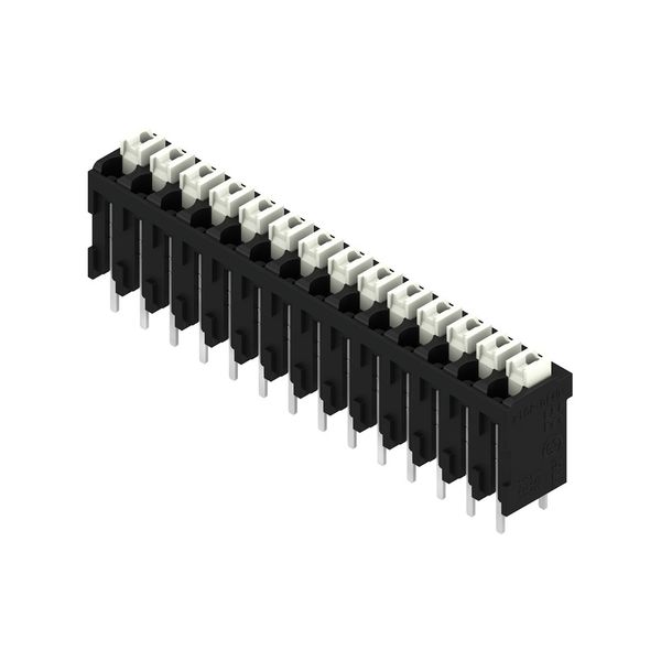 Printed circuit board terminals, 3.81 mm, Number of poles: 14, 180°, Solder pin length (l): 3.5 mm, black, PUSH IN with actuator, Clamping range, max. : 1.5 mm², Tube image 2