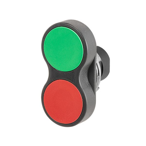 Twin push-button, red-green image 1