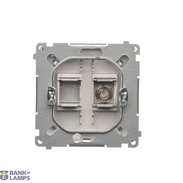 IP20 two-circuit switch, LED illuminated, 10AX, champagne matt image 1