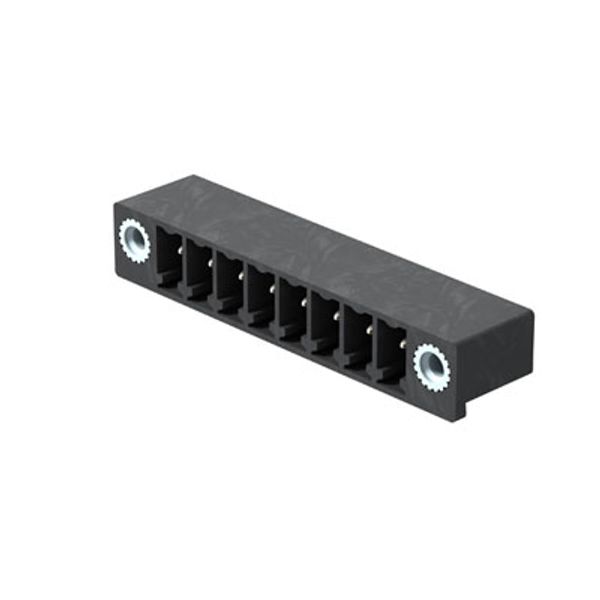 PCB plug-in connector, male header, Flange, THT/THR solder connection, 3.81 mm, Number of poles: 3, 270°, Solder pin length (l): 3.2 mm, tinned, black, Box image 2
