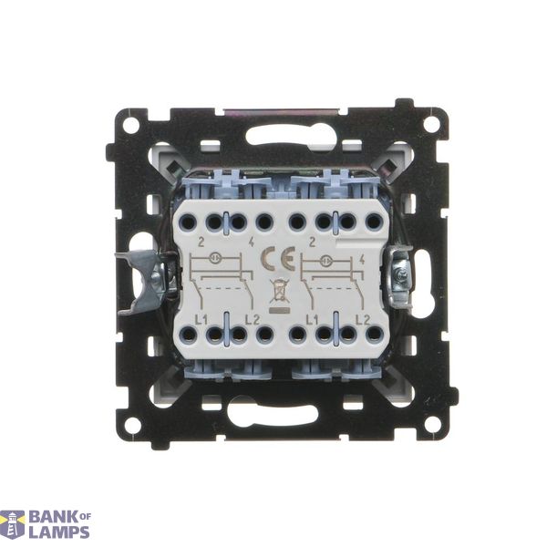 Double equipontential socket, (module), Simon 24, IP20/IP44, champagne matt image 1