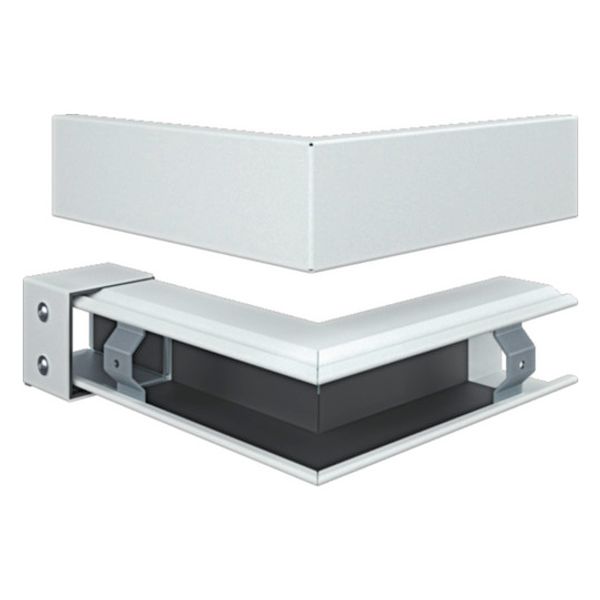Outer corner fire protection duct FWK-Plus 60x60 mm white steel powder-coated image 1