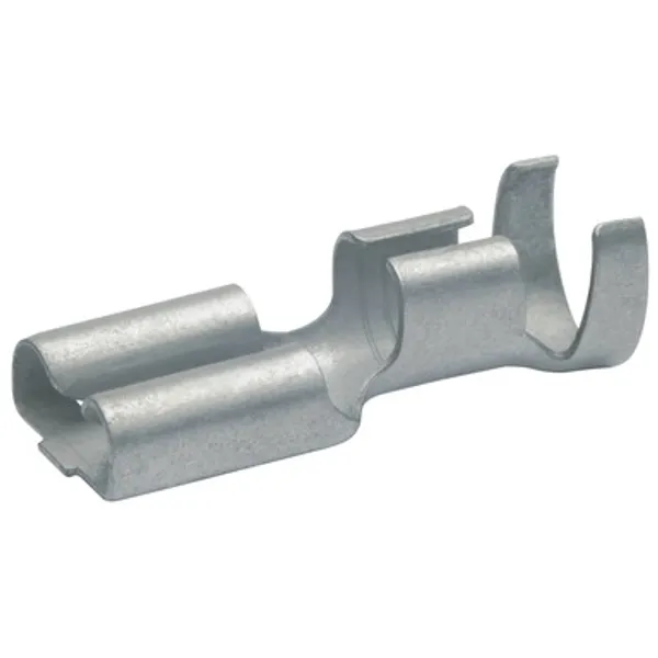 Uninsulated flat plug sleeve, 6.3 x 0.8 mm, 0.5 to 1.0 mm², AWG 20 to 18, brass, tin-plated, 2720 image 1