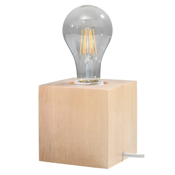 ARIZ DESK LAMP NATURAL WOOD E27 1X60W IP20 image 1