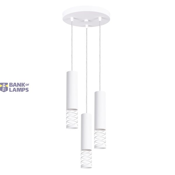 Pendant lamp LAMI 3P white image 3