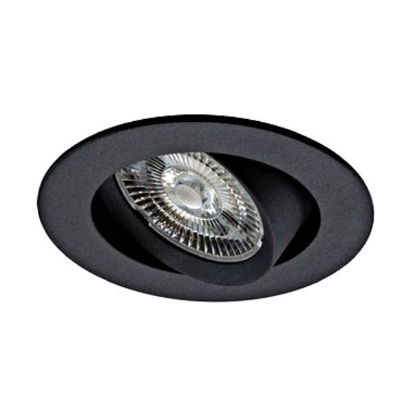 LED Recessed luminaire 8W 850lm 930 45ø 24VDC IP42, black image 1