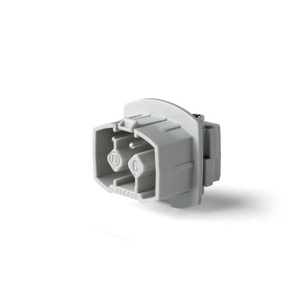 Coupler 6-pole 25A plug, grey image 1