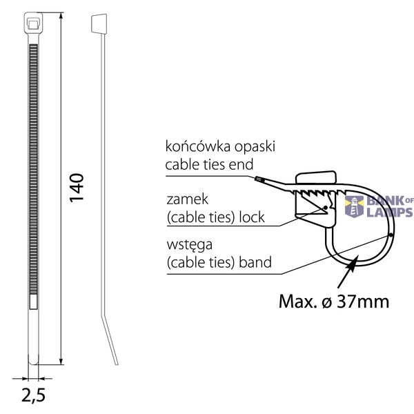 Black headband OZC 25-140 UV image 1