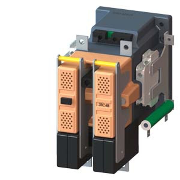 Contactor, Size 4, 2-pole, DC-3 and 5, 75 A at 750 V Auxiliary contacts 21 image 1