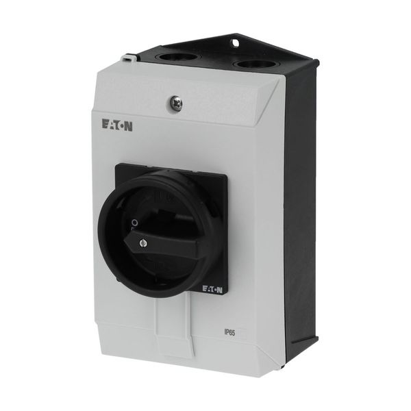 Main switch, P1, 40 A, surface mounting, 3 pole, 1 N/O, 1 N/C, STOP function, With black rotary handle and locking ring, Lockable in the 0 (Off) posit image 6