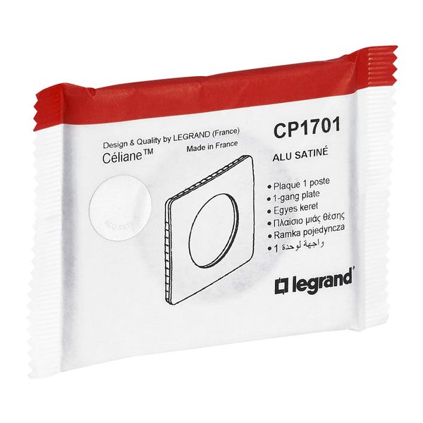 PLATE 1 GANG SATIN ALUMINIUM image 7