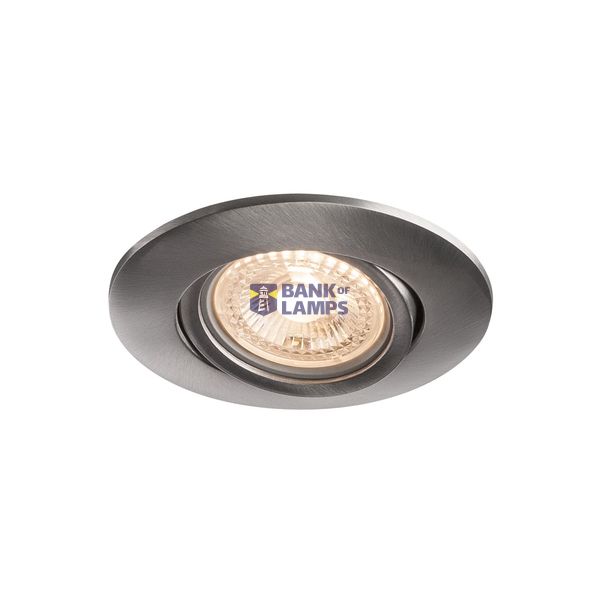 EASY-INSTALL QPAR51, DL, indoor recessed ceiling light, brushed aluminium, max. 20W image 1