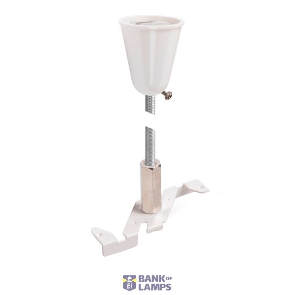 Pendant suspension, 48V TRACK, 1m rod, white image 1