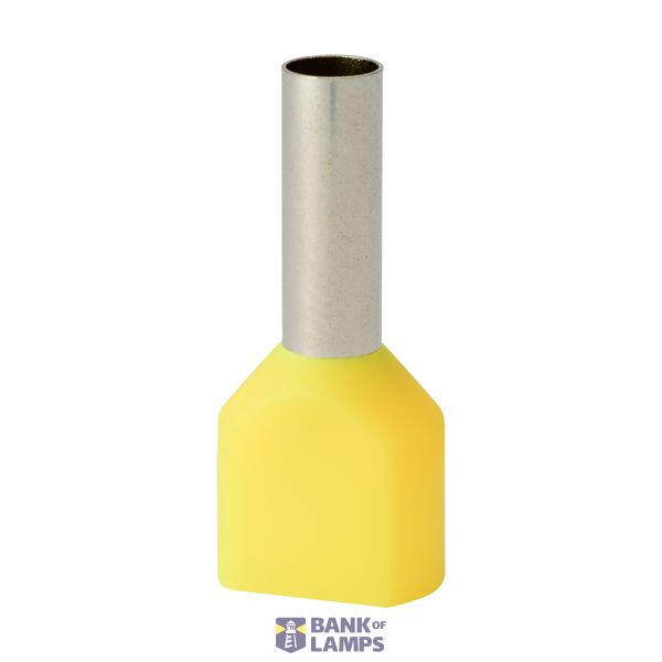 Double insulated sleeve terminal HI 2x4.0/12-zo yellow, Al/Cu image 1