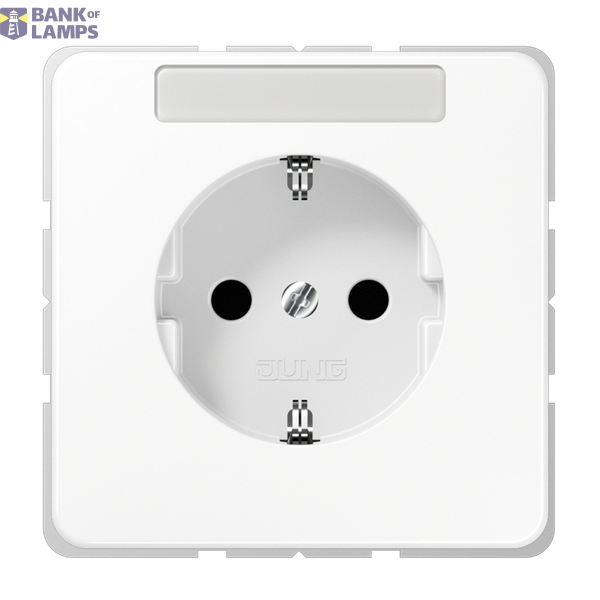 SCHUKO socket, 16 A 250 V ~, without claws, Duroplast, CD series, alpine white image 1