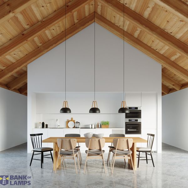 HANGING LAMP CASCO BLACK/NATURAL WOOD E27 1X60W IP20 image 4
