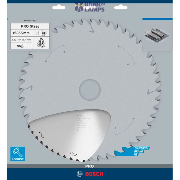 PRO Steel Corded Circular Saw Blade, 355x2.2x25.4 mm, T66 image 2
