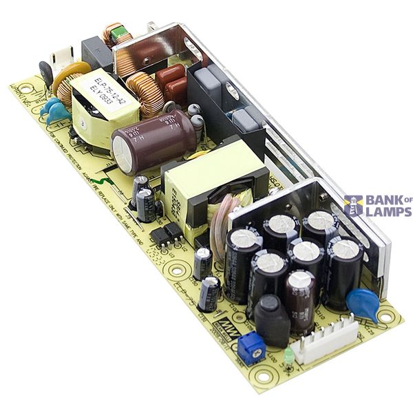 ELP-75-3.3 Switching power supply, open-frame, 49W, 3.3V, 15A, MEAN WELL image 1