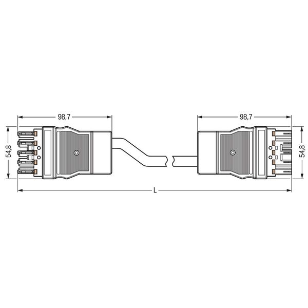 pre-assembled interconnecting cable Eca Socket/plug black image 2