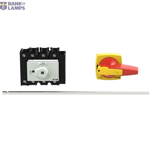 P3 Main switch, 80 A,Rear mounting, 4 pole, Form M4/K2-R, Red, Short t image 4