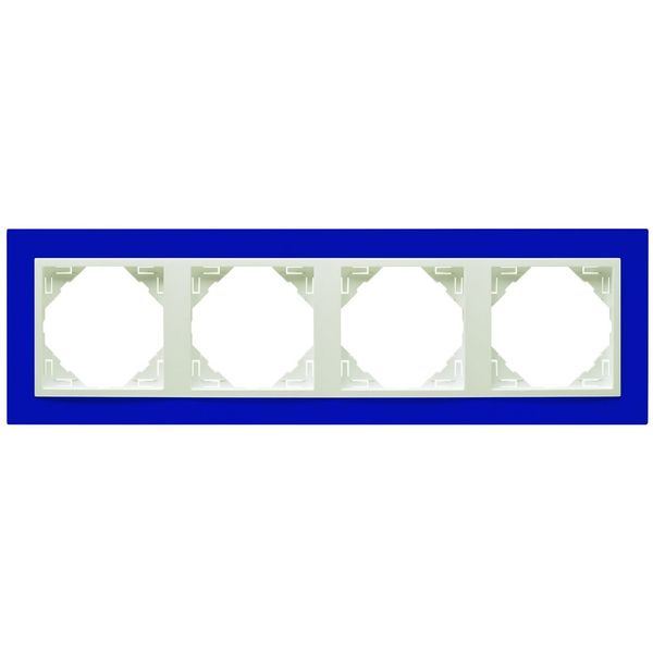 FOUR-GANG FRAME BLUE/ICE image 2