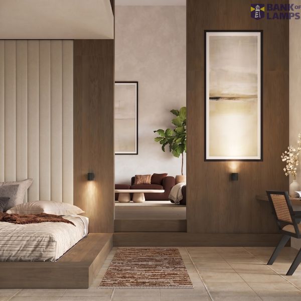 STYLISH BLACK WALL LAMP FOR HALLWAY FROM THE CARBON SERIES, GROOVED, GU10 LAMPSHADE image 4
